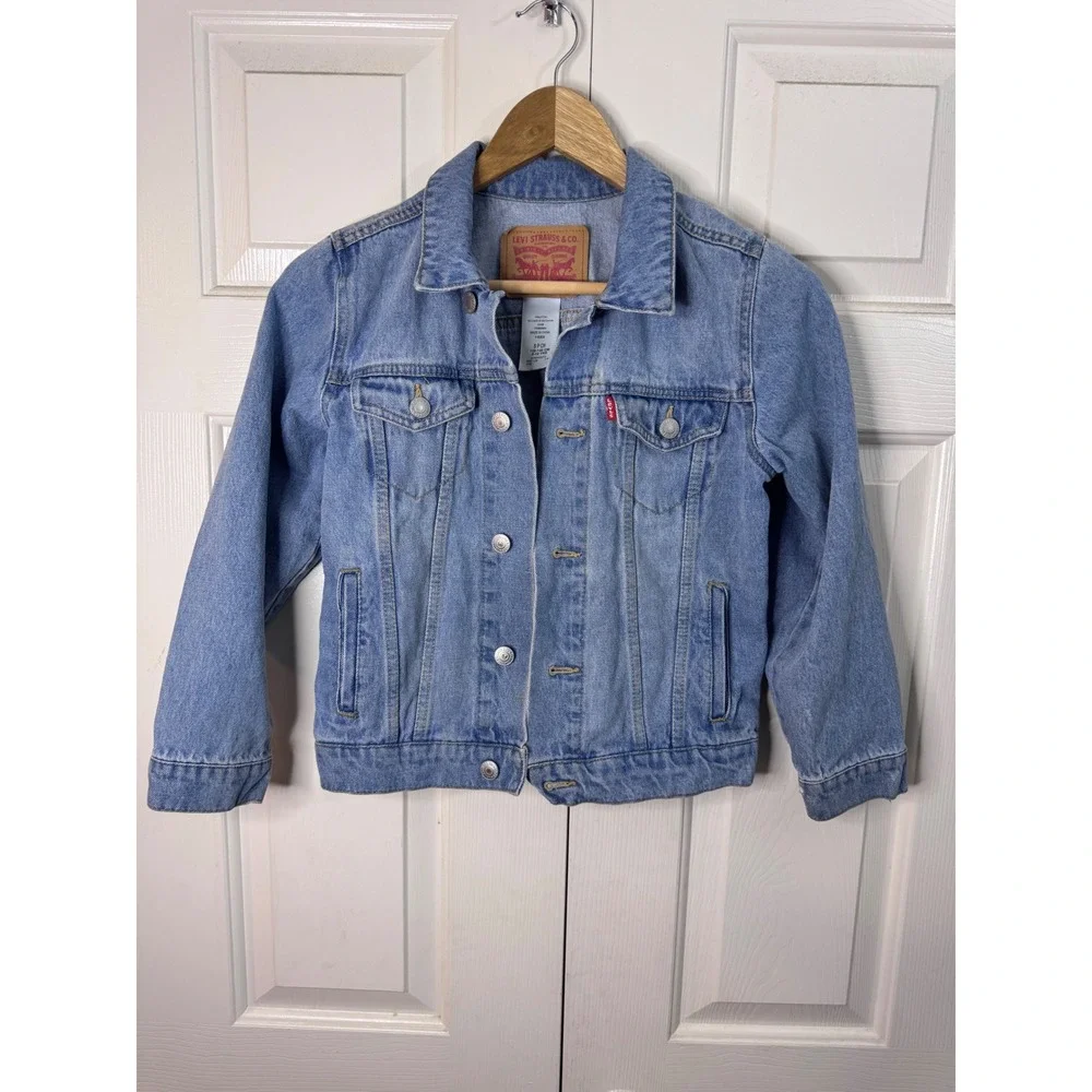 Levi's Kids Trucker Denim Jacket Size‎ S (8-10) Light Wash Button Up
